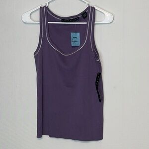 New W/T Perry Ellis Women's Sleeveless Top Tank Lavender Sz Medium.
